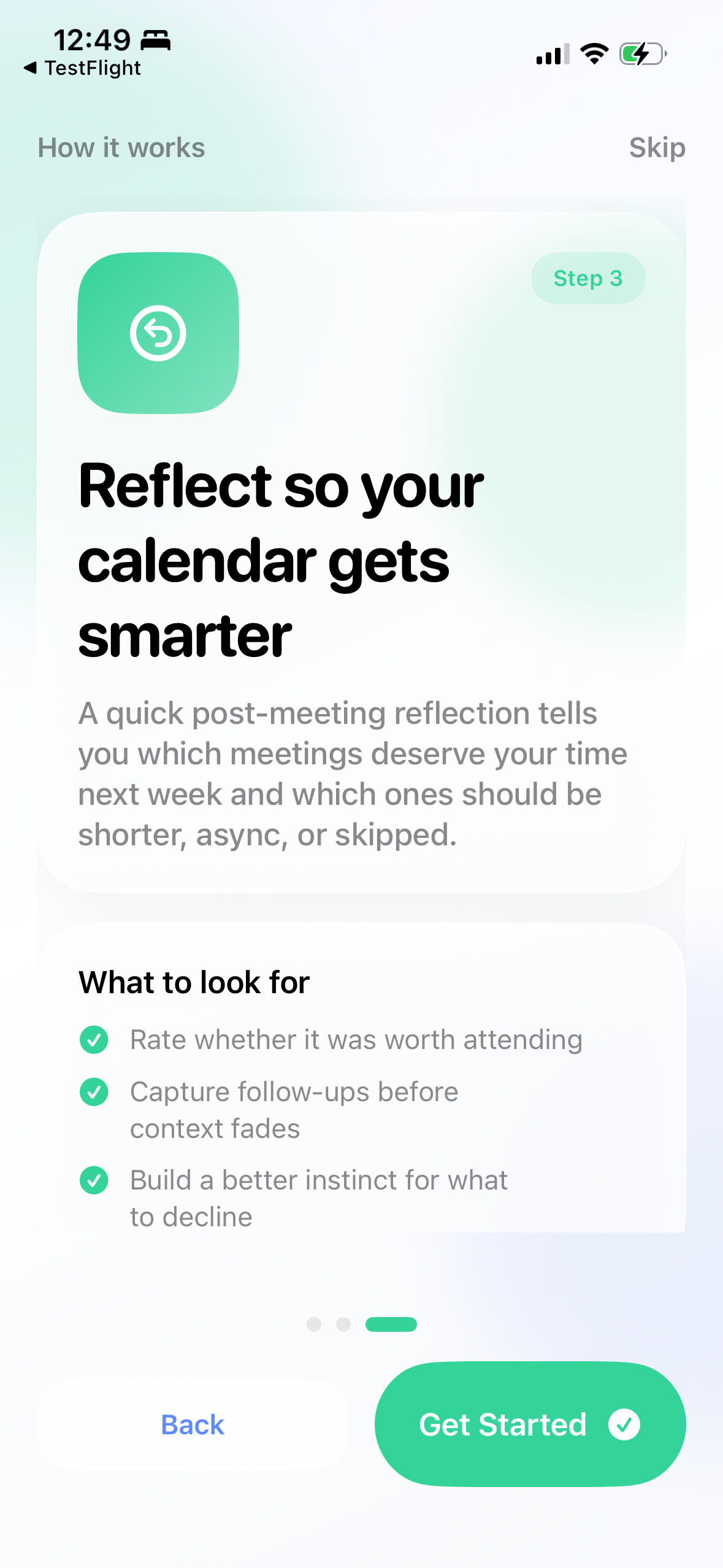 Step 3: Reflect so your calendar gets smarter